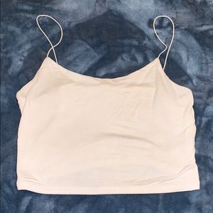 White Crop Top Tank Top